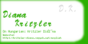 diana kritzler business card